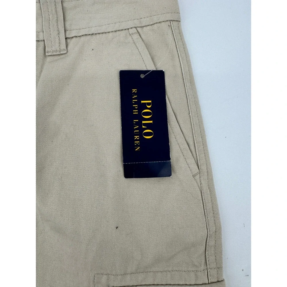 Polo Ralph Lauren Womens Cargo Shorts 12 New Basic Sand Beige Cotton Chino‎ - Picture 2 of 14